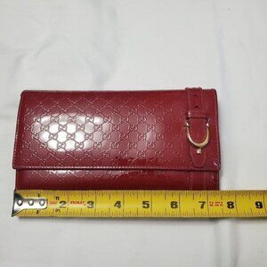 Gucci Monogram Vernis Leather Wallet Cardholders